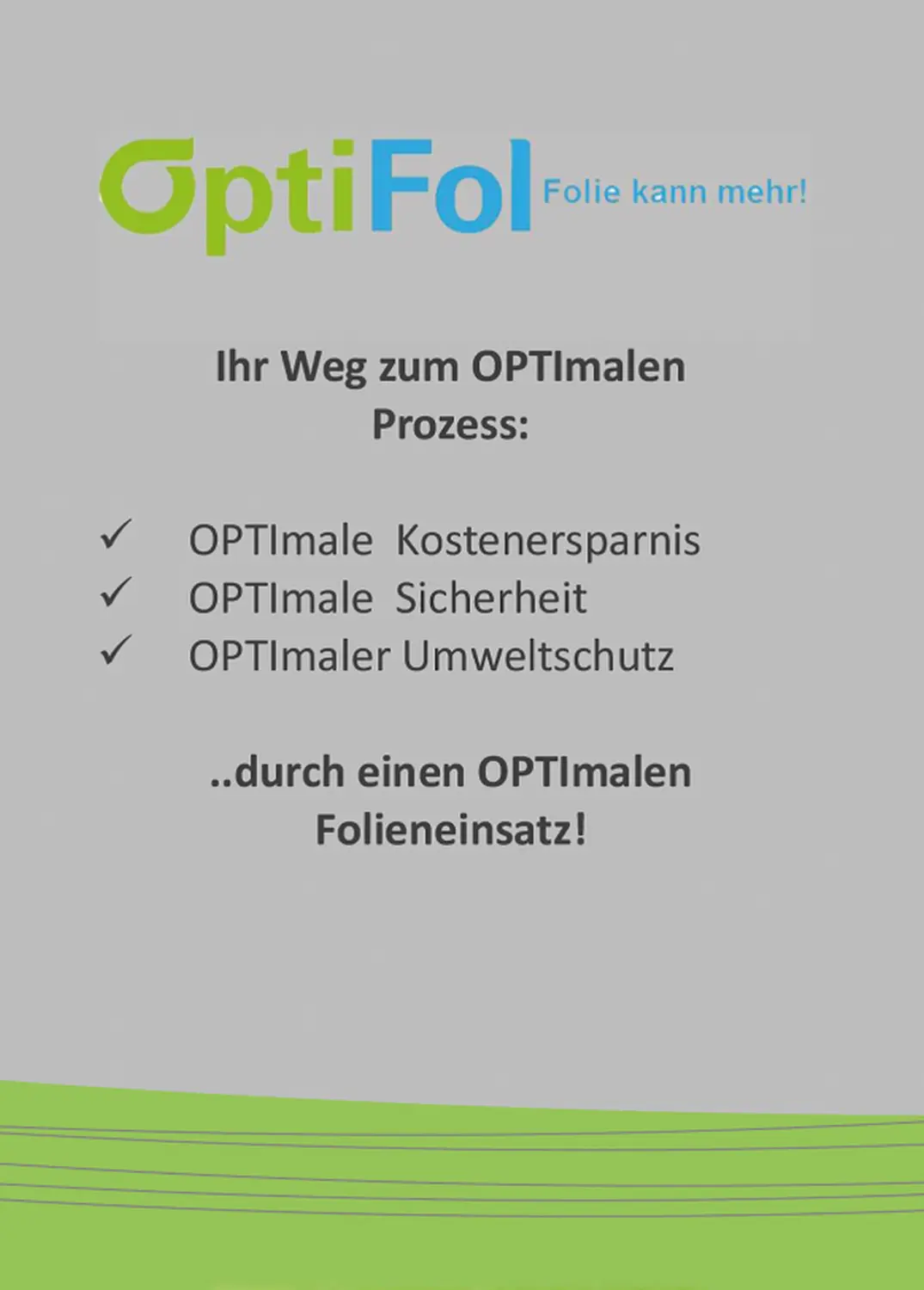 Flyer & Broschüren von Optifol folie kann mehr