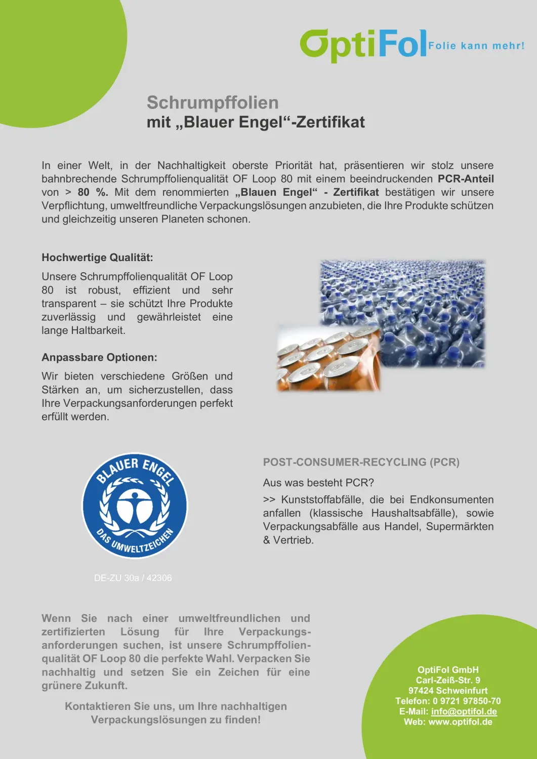 Flyer & Broschüren von Optifol folie kann mehr
