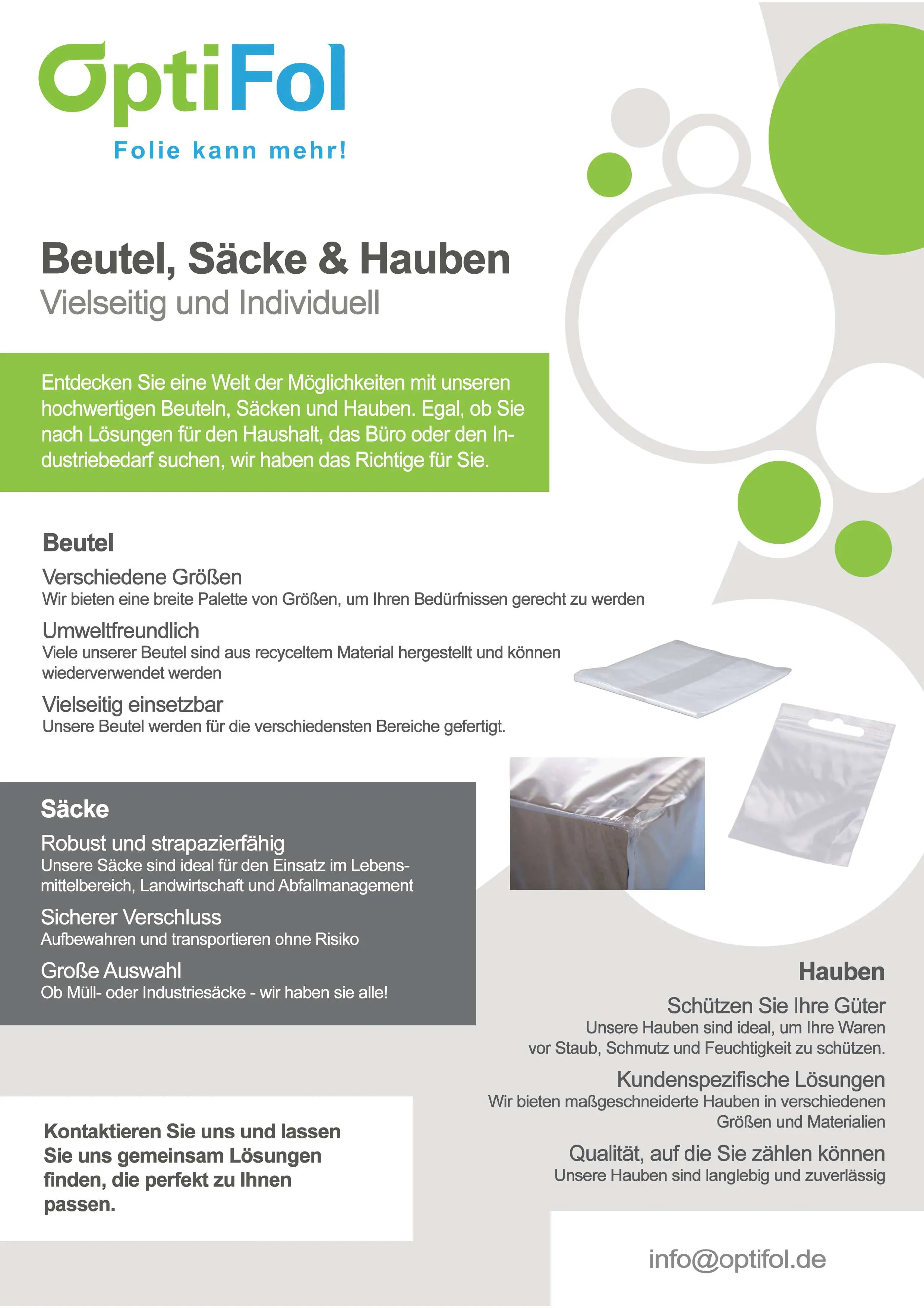 Flyer & Broschüren von Optifol folie kann mehr