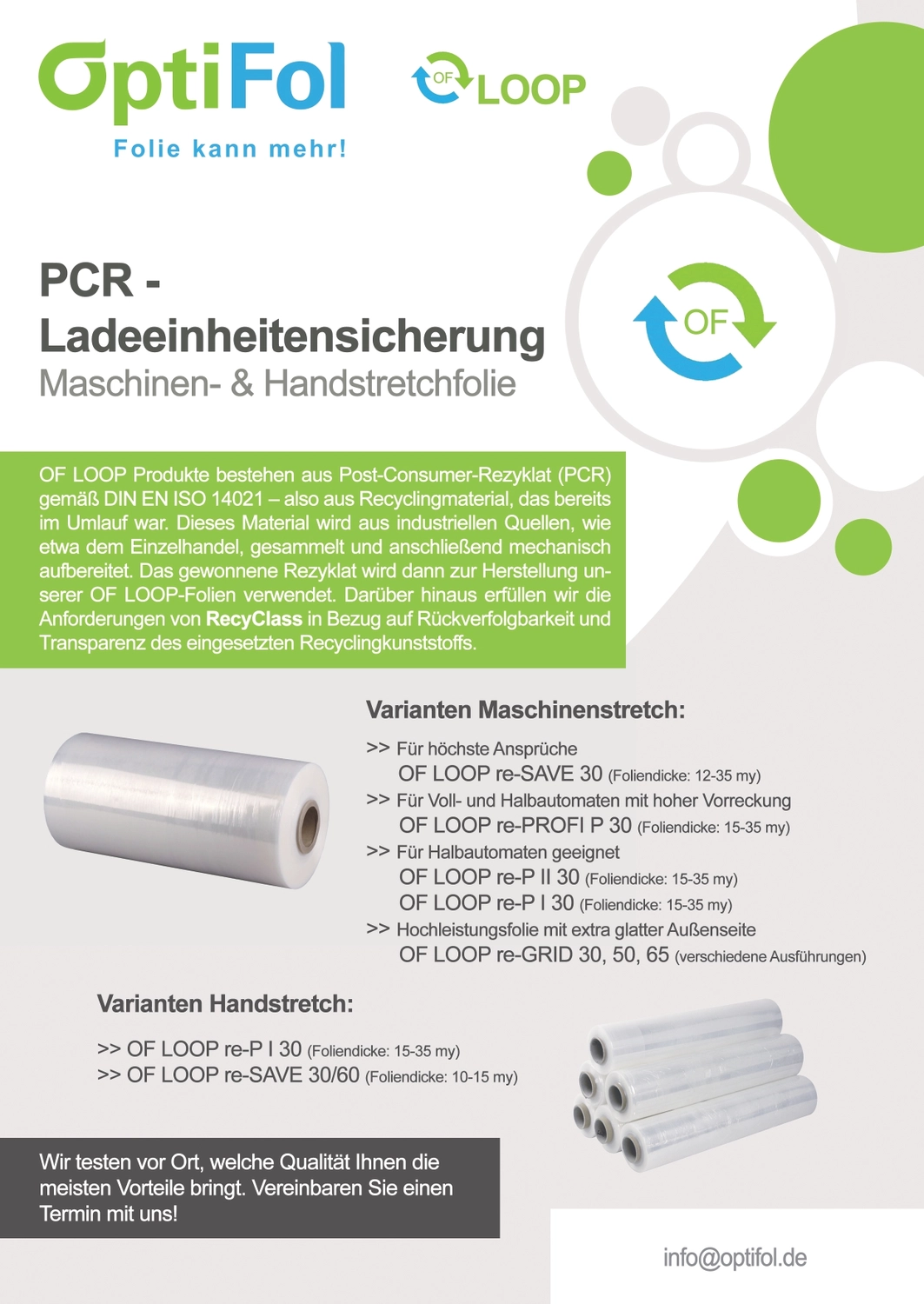 Flyer & Broschüren von Optifol folie kann mehr