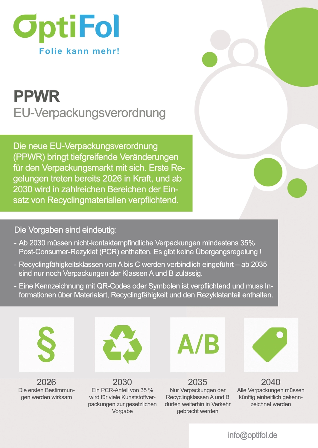 Flyer & Broschüren von Optifol folie kann mehr