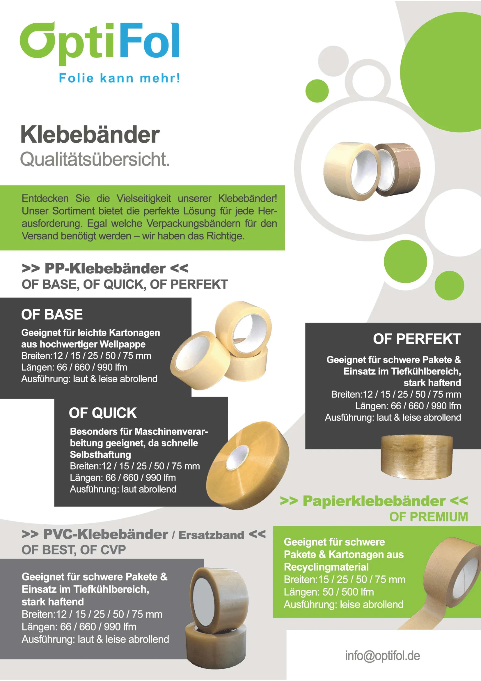 Flyer & Broschüren von Optifol folie kann mehr